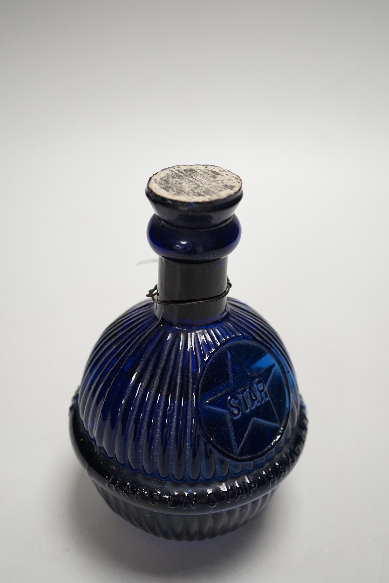 A Harden pressed glass water ‘hand grenade’. 17cm tall